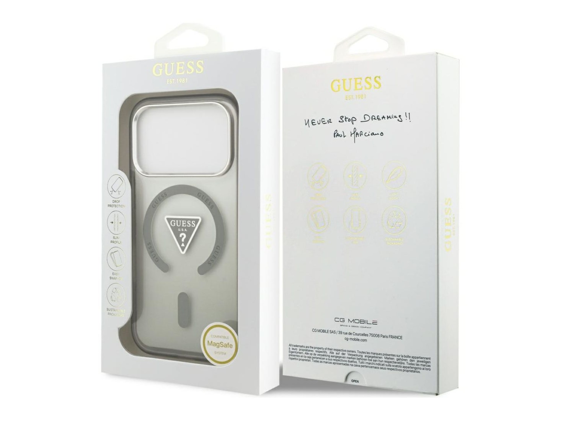 Guess IML Gradient Triangle Logo MagSafe Case for iPhone 17 Pro - Green