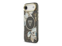 Guess IML Glitter Flowers Triangle MagSafe case for iPhone Air - black Guess IML Glitter Flowers Triangle MagSafe case for iPhone Air - black