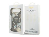 Guess IML Glitter Flowers Triangle MagSafe case for iPhone Air - black Guess IML Glitter Flowers Triangle MagSafe case for iPhone Air - black