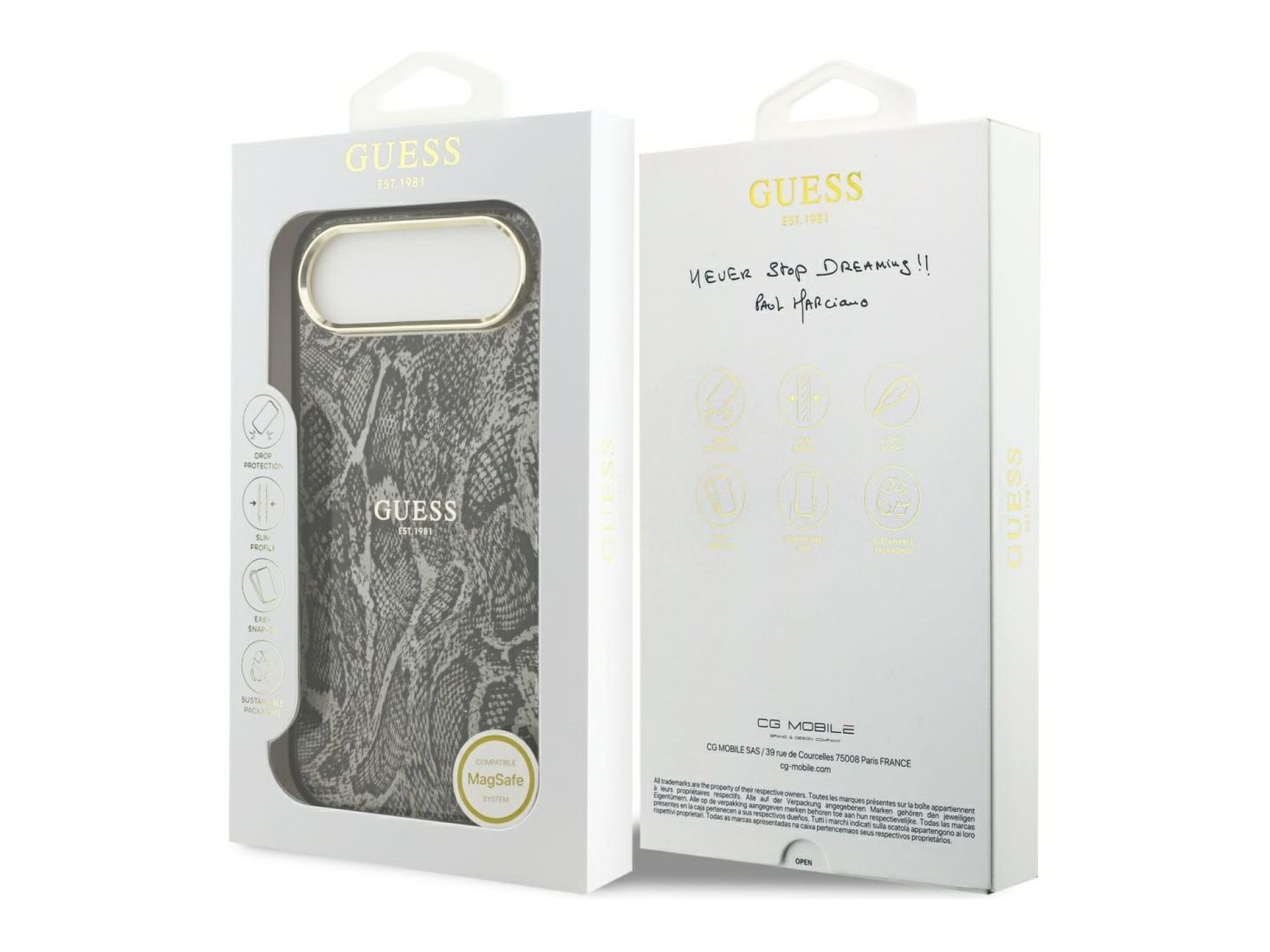 Capa MagSafe com estampado de pitão da Guess para iPhone Air - Preta