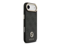 Guess 4G Strass Logo & Big Strap Metal Buttons MagSafe Case for iPhone Air - Black