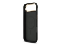 Guess 4G Strass Logo & Big Strap Metal Buttons MagSafe Case for iPhone Air - Black