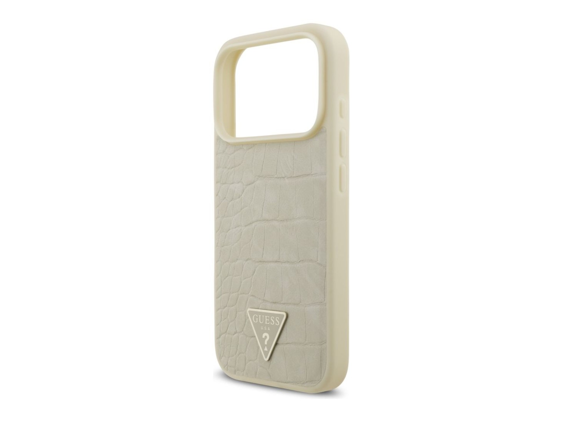 Guess Croco Triangle Logo MagSafe case for iPhone 17 Pro - gold