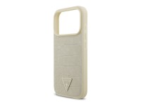Guess Croco Triangle Logo MagSafe case for iPhone 17 Pro - gold Guess Croco Triangle Logo MagSafe case for iPhone 17 Pro - gold