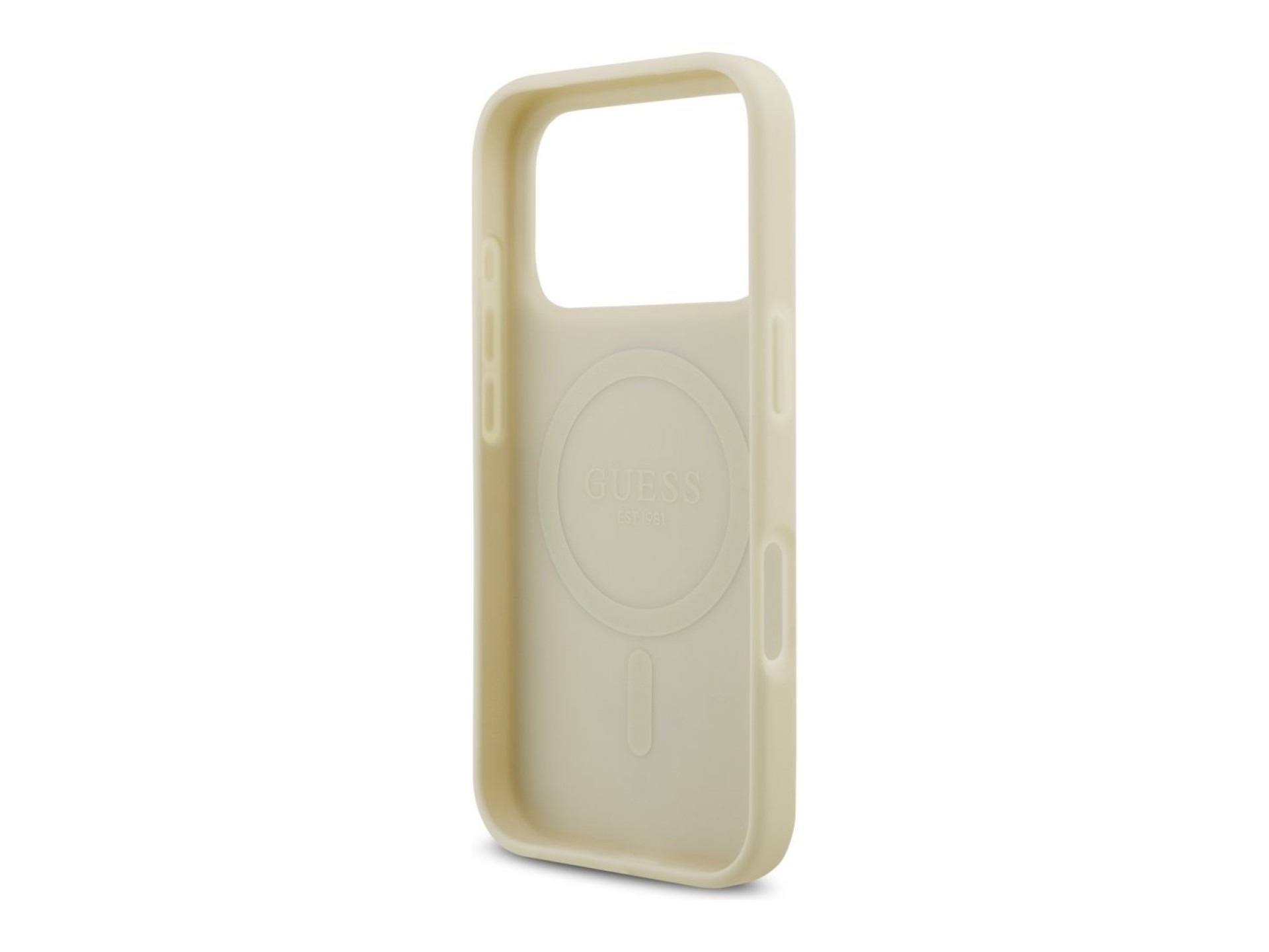 Guess Croco Triangle Logo MagSafe case for iPhone 17 Pro - gold