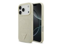 Guess Croco Triangle Logo MagSafe case for iPhone 17 Pro - gold Guess Croco Triangle Logo MagSafe case for iPhone 17 Pro - gold