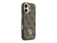 Guess 4G Strass Logo & Big Strap Metal Buttons MagSafe Case for iPhone 17 - Brown