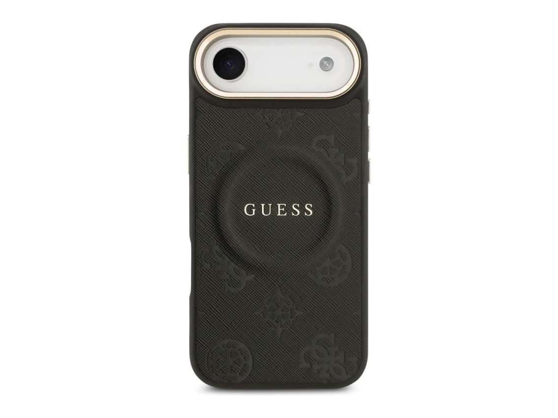 Guess Peony Hot Stamp MagSafe Case for iPhone Air - Black
