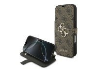 Funda metálica con logo Guess Book 4G para iPhone 17 Pro - Marrón Funda metálica con logo Guess Book 4G para iPhone 17 Pro - Marrón