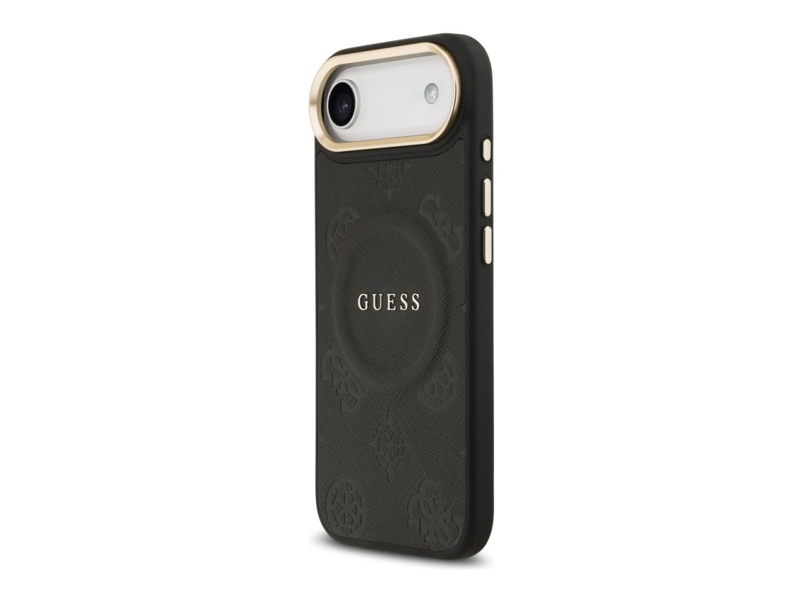 Guess Peony Hot Stamp MagSafe Case for iPhone Air - Black
