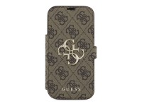 Funda metálica con logo Guess Book 4G para iPhone 17 Pro - Marrón Funda metálica con logo Guess Book 4G para iPhone 17 Pro - Marrón