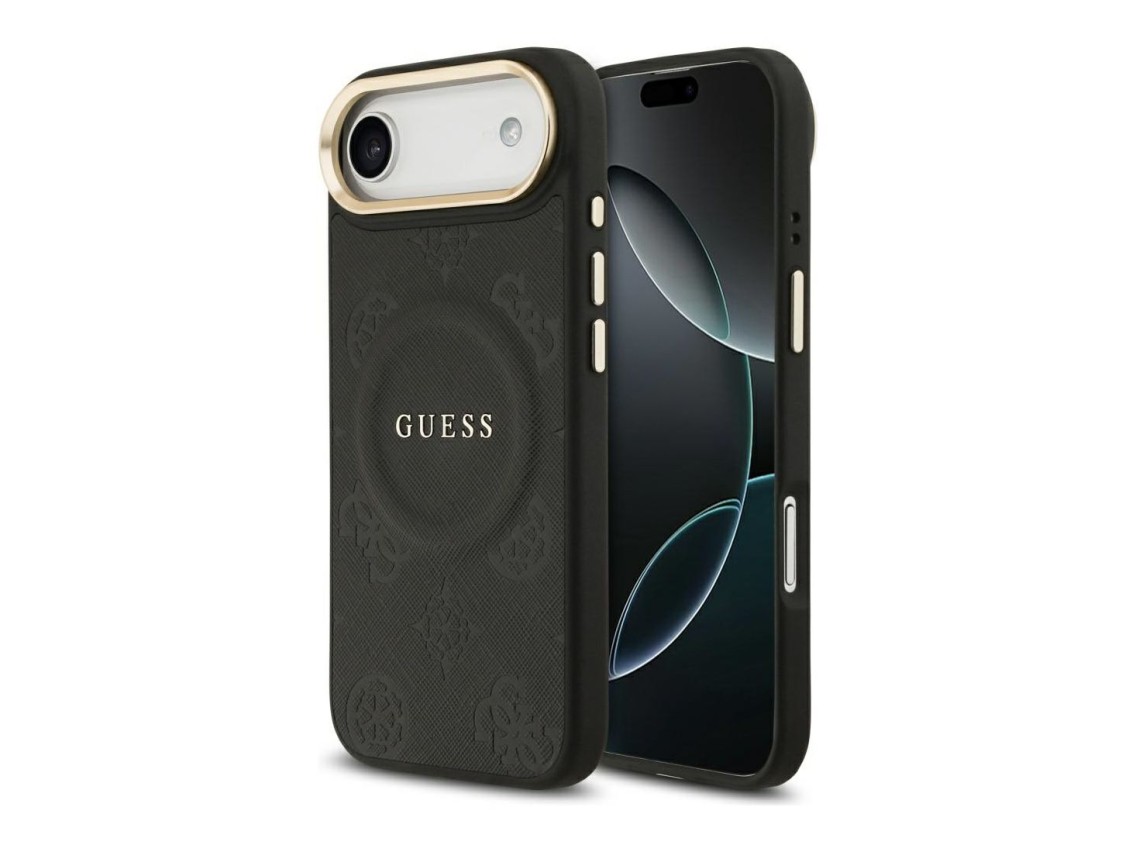 Guess Peony Hot Stamp MagSafe Case for iPhone Air - Black