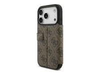 Funda metálica con logo Guess Book 4G para iPhone 17 Pro - Marrón Funda metálica con logo Guess Book 4G para iPhone 17 Pro - Marrón