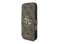 Funda metálica con logo Guess Book 4G para iPhone 17 Pro - Marrón Funda metálica con logo Guess Book 4G para iPhone 17 Pro - Marrón