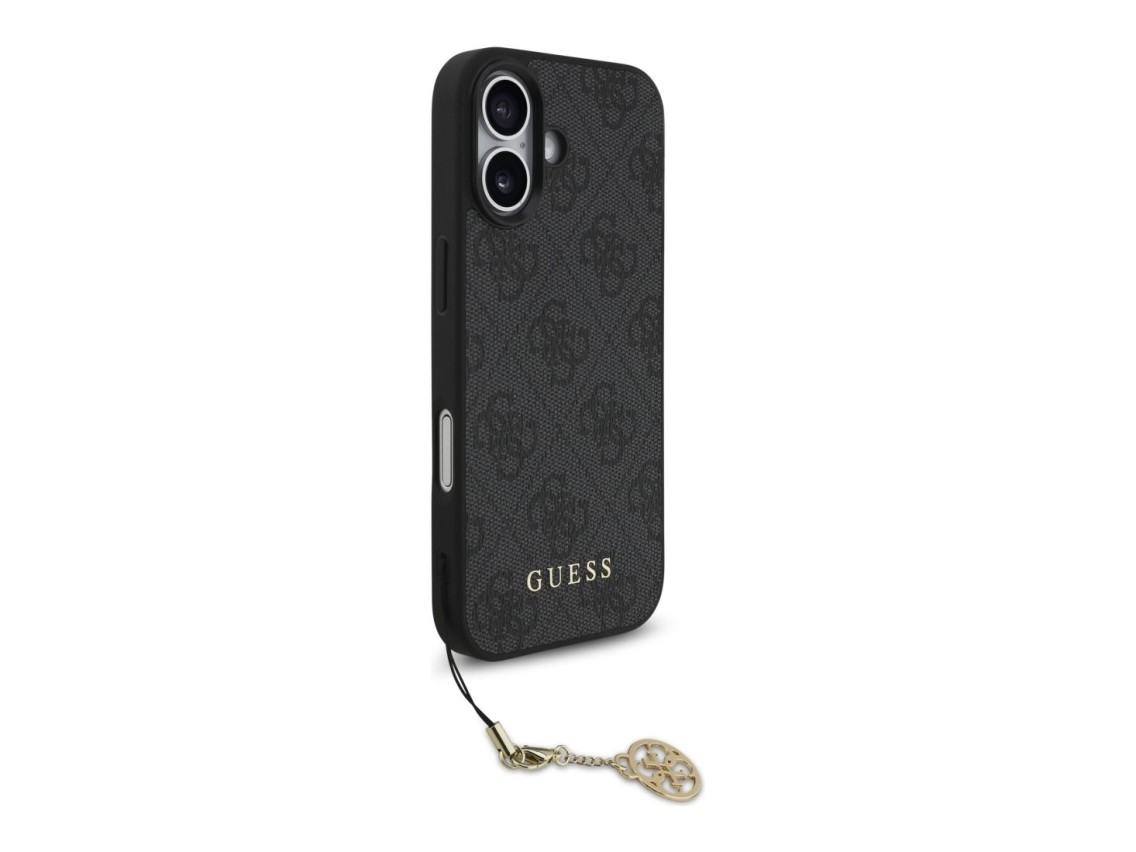 Capa MagSafe Guess 4G Charms Collection para iPhone 17 - preta