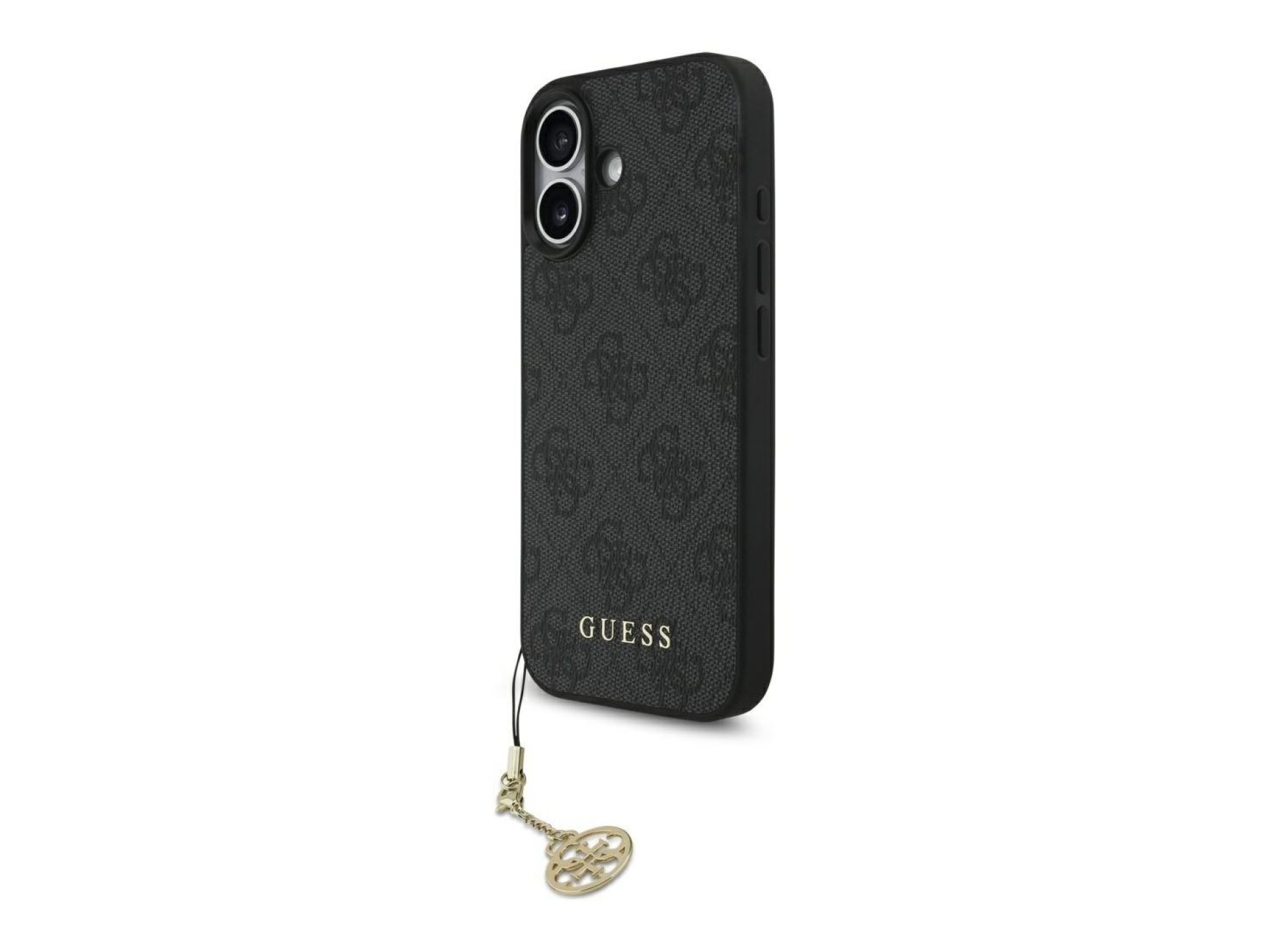 Capa MagSafe Guess 4G Charms Collection para iPhone 17 - preta