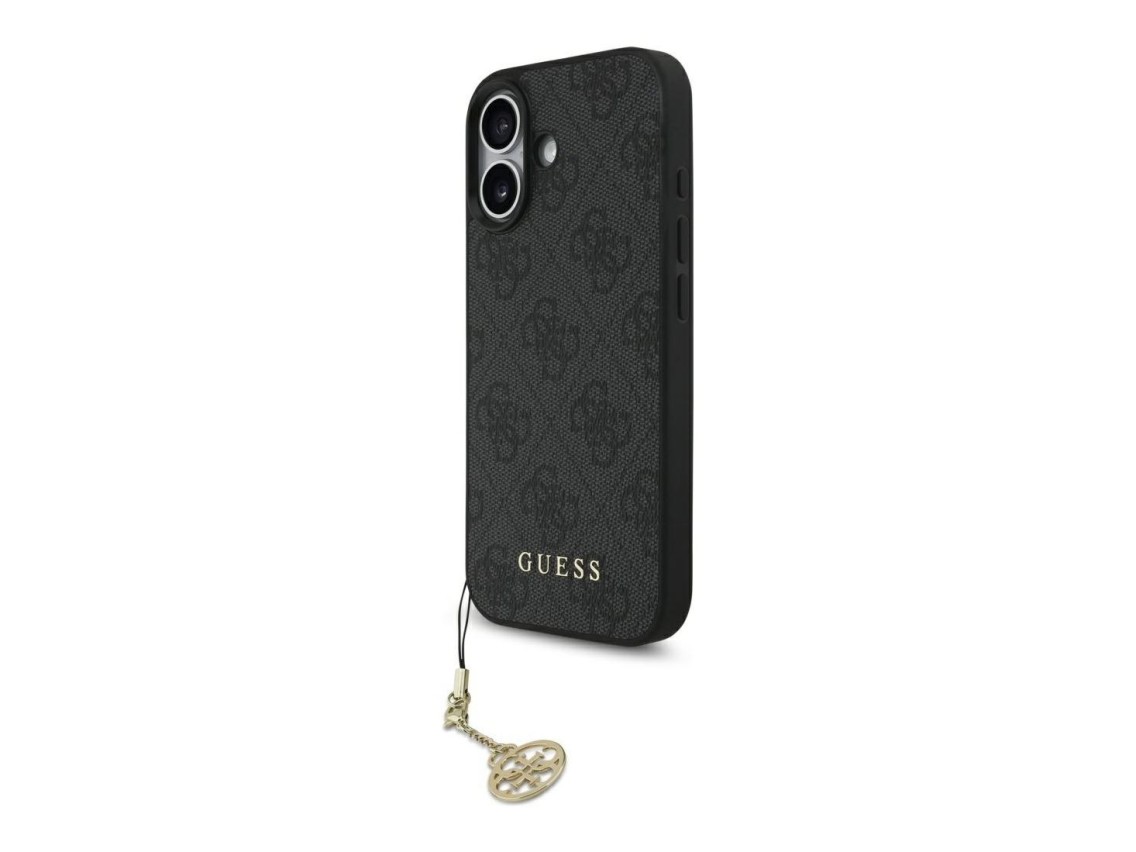 Capa MagSafe Guess 4G Charms Collection para iPhone 17 - preta