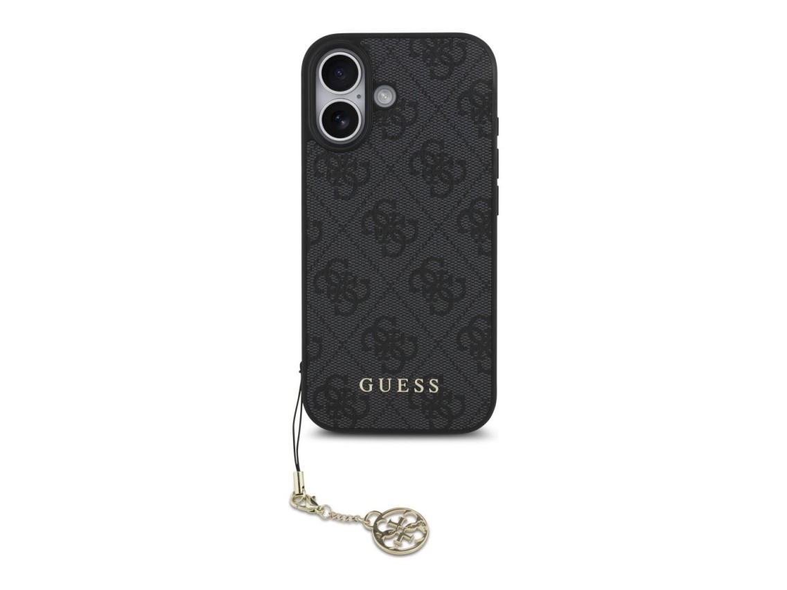 Capa MagSafe Guess 4G Charms Collection para iPhone 17 - preta