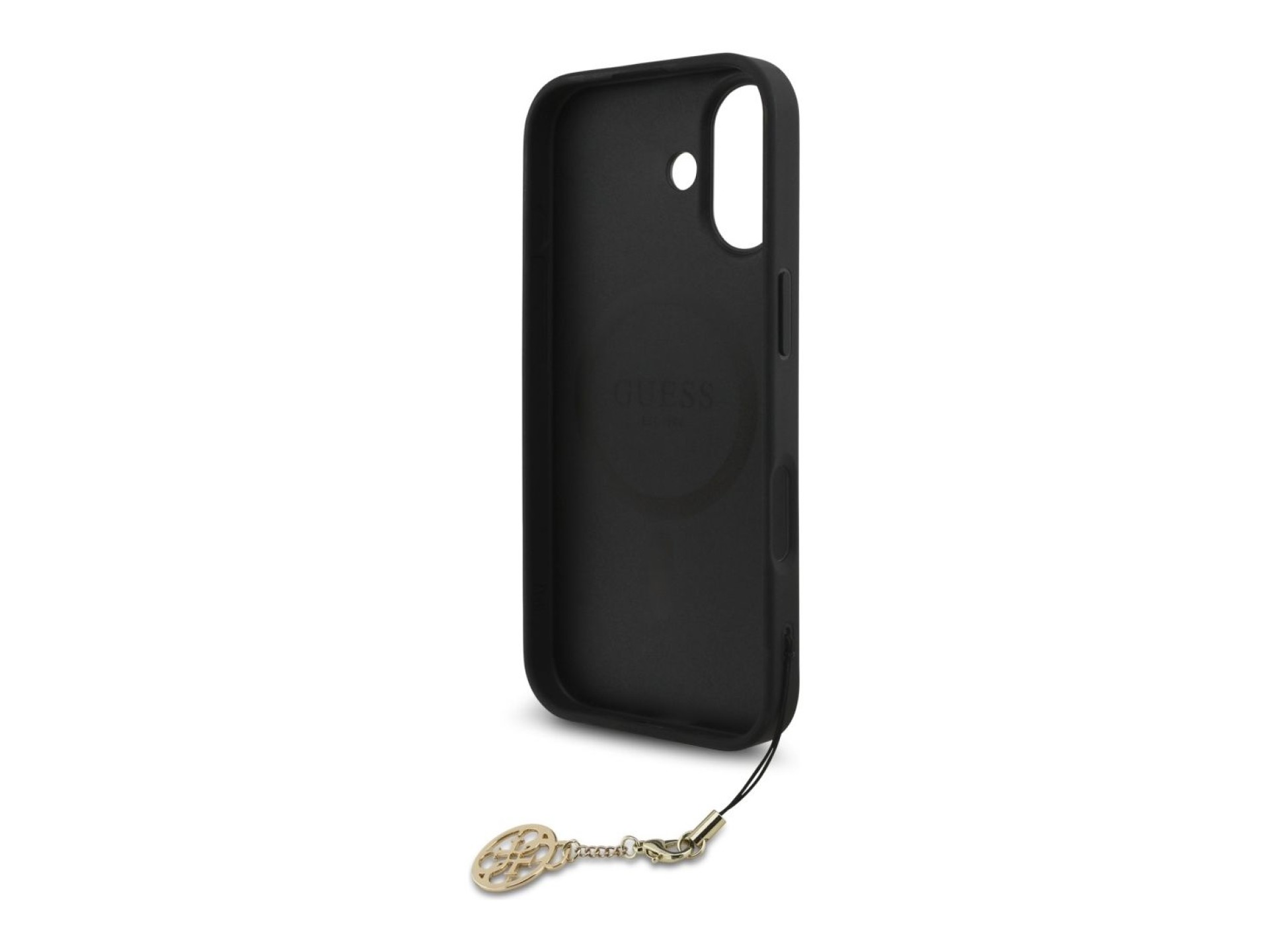Capa MagSafe Guess 4G Charms Collection para iPhone 17 - preta