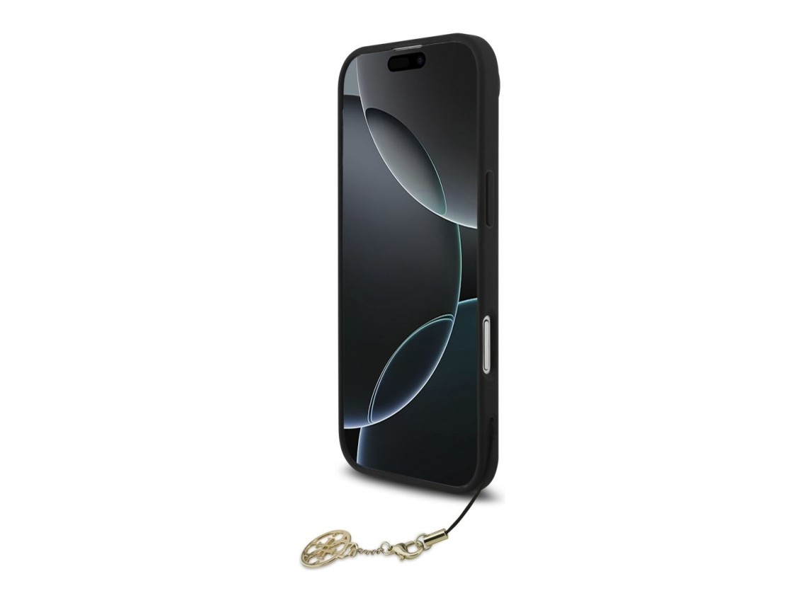 Funda Guess 4G Charms Collection MagSafe para iPhone Air - negra
