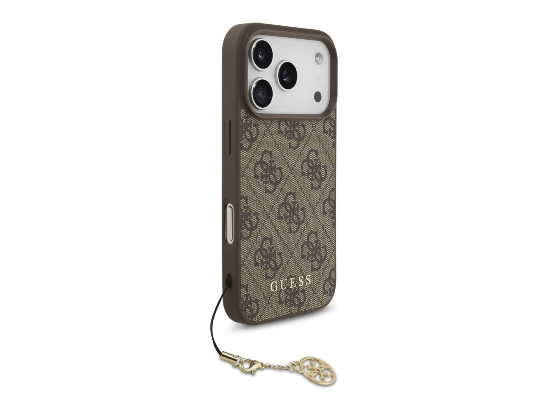 Capa MagSafe Guess 4G Charms Collection para iPhone 17 Pro - castanho