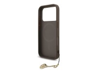 Capa MagSafe Guess 4G Charms Collection para iPhone 17 Pro - castanho Capa MagSafe Guess 4G Charms Collection para iPhone 17 Pro - castanho