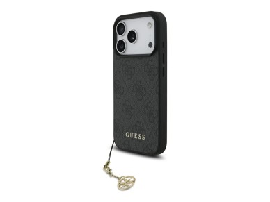 Capa Guess 4G Charms Collection MagSafe para iPhone 17 Pro - preta Capa Guess 4G Charms Collection MagSafe para iPhone 17 Pro - preta