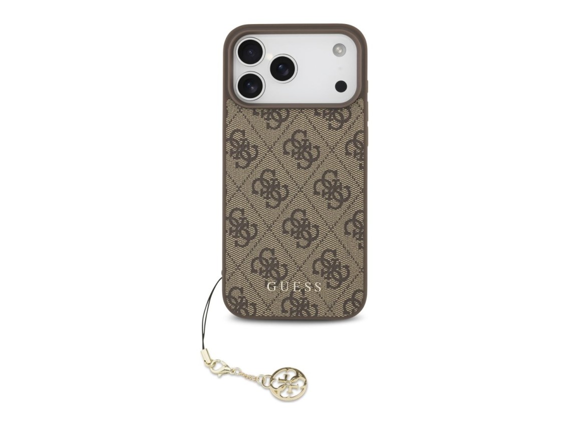 Guess 4G Charms Collection MagSafe case for iPhone 17 Pro Max - brown
