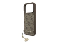 Capa MagSafe Guess 4G Charms Collection para iPhone 17 Pro - castanho Capa MagSafe Guess 4G Charms Collection para iPhone 17 Pro - castanho