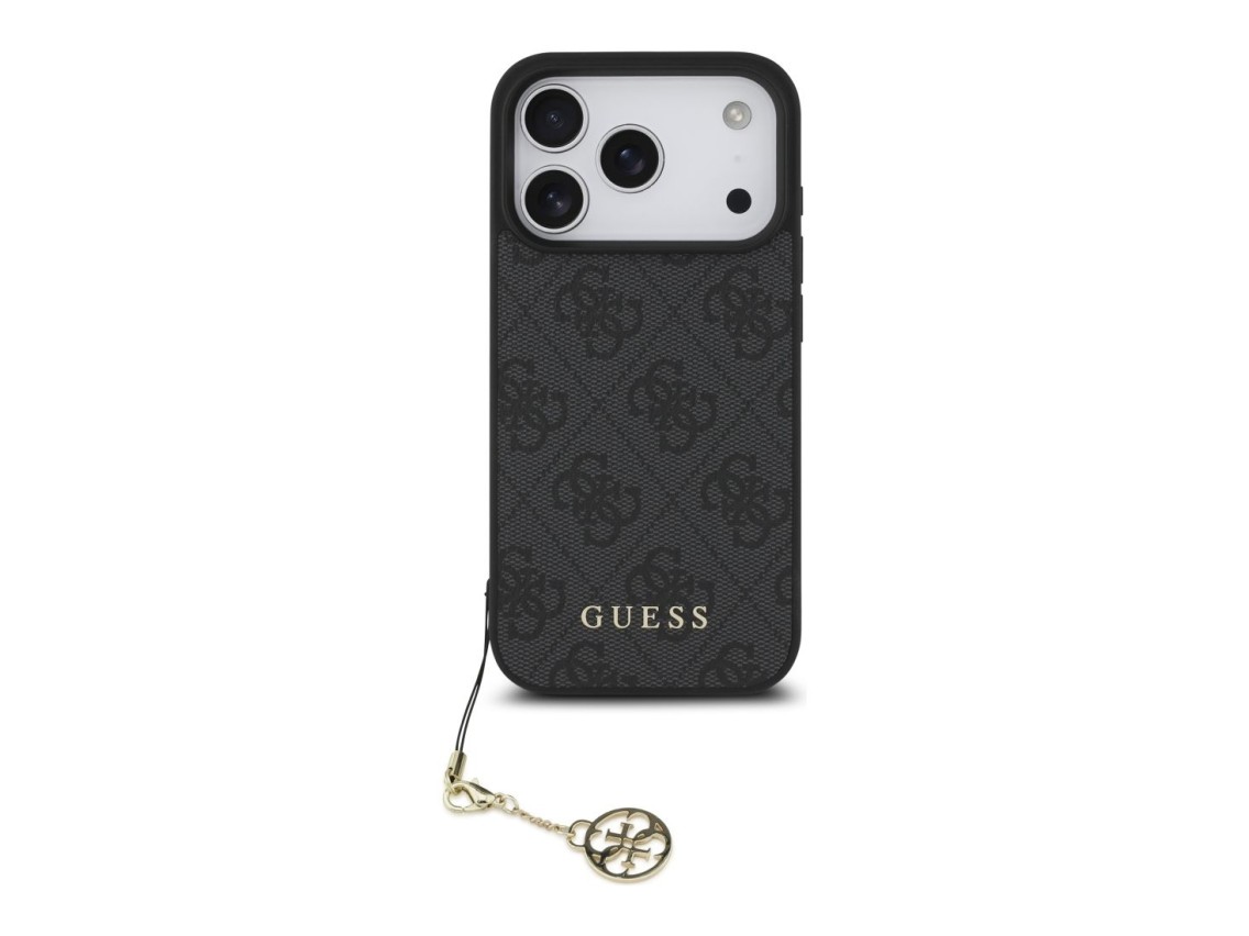 Funda Guess 4G Charms Collection MagSafe para iPhone 17 Pro - negra