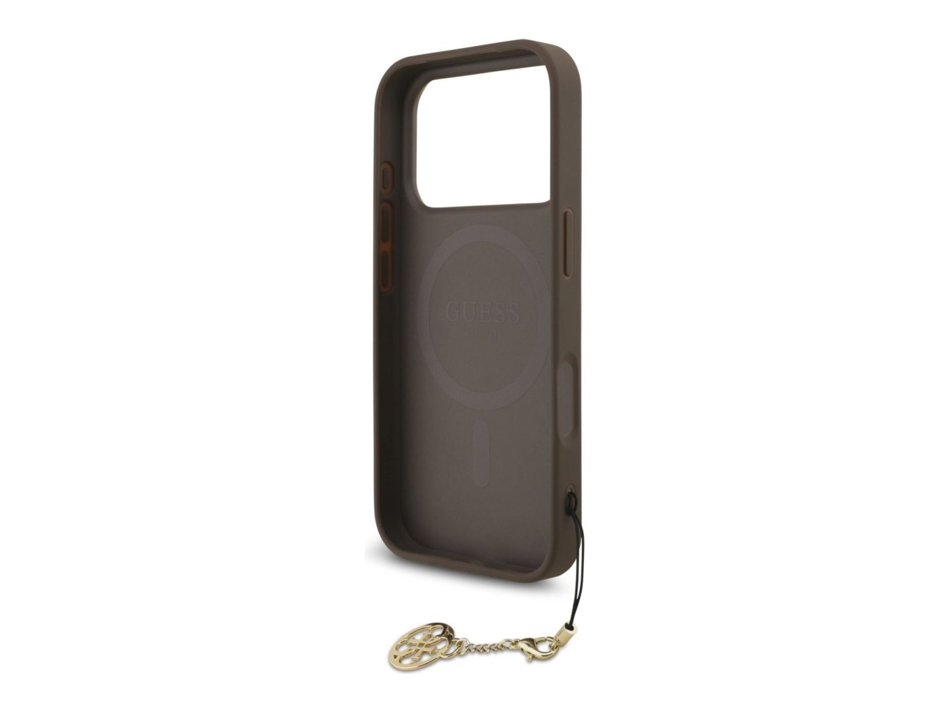 Capa MagSafe Guess 4G Charms Collection para iPhone 17 Pro - castanho