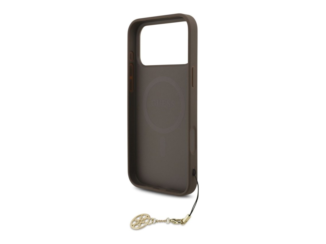 Guess 4G Charms Collection MagSafe case for iPhone 17 Pro Max - brown