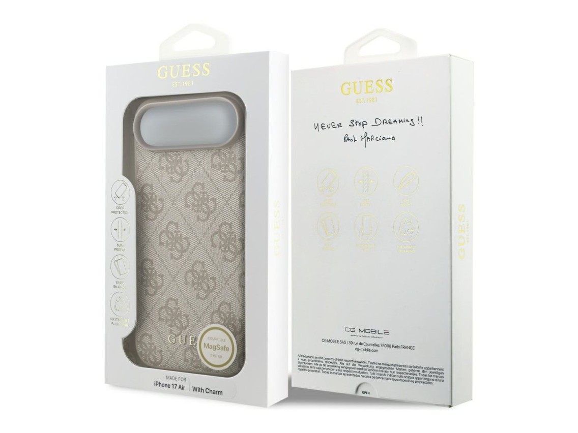 Funda Guess 4G Charms Collection MagSafe para iPhone Air - Rosa