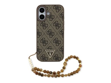 Guess 4G Strap Triangle Logo MagSafe case for iPhone 17 - brown Guess 4G Strap Triangle Logo MagSafe case for iPhone 17 - brown