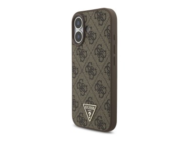 Guess 4G Strap Triangle Logo MagSafe case for iPhone 17 - brown Guess 4G Strap Triangle Logo MagSafe case for iPhone 17 - brown