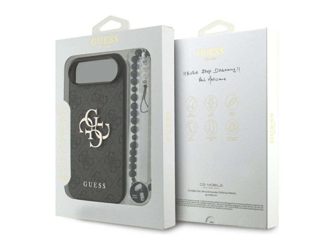 Funda Guess 4G con correa y logo clásico para iPhone Air - negra