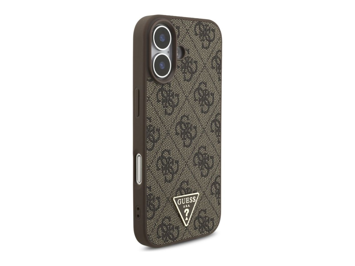 Capa Guess 4G Strap Triangle Logo MagSafe para iPhone 17 - castanho