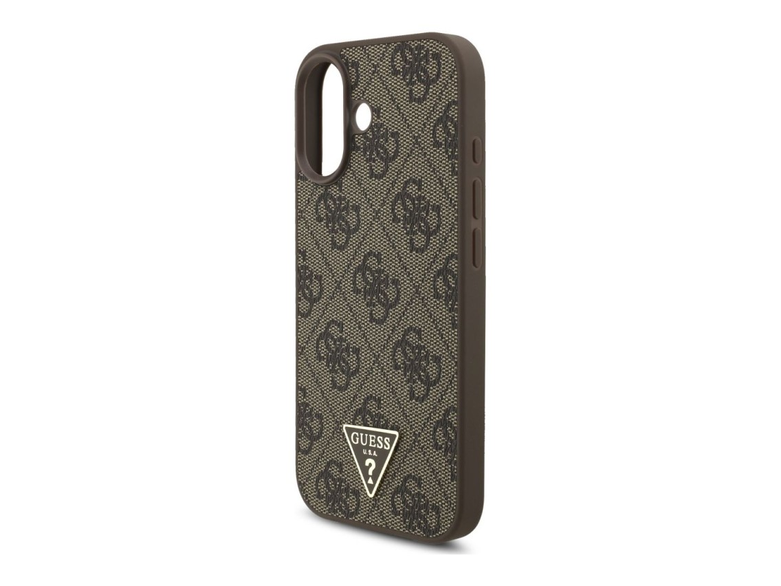 Capa Guess 4G Strap Triangle Logo MagSafe para iPhone 17 - castanho