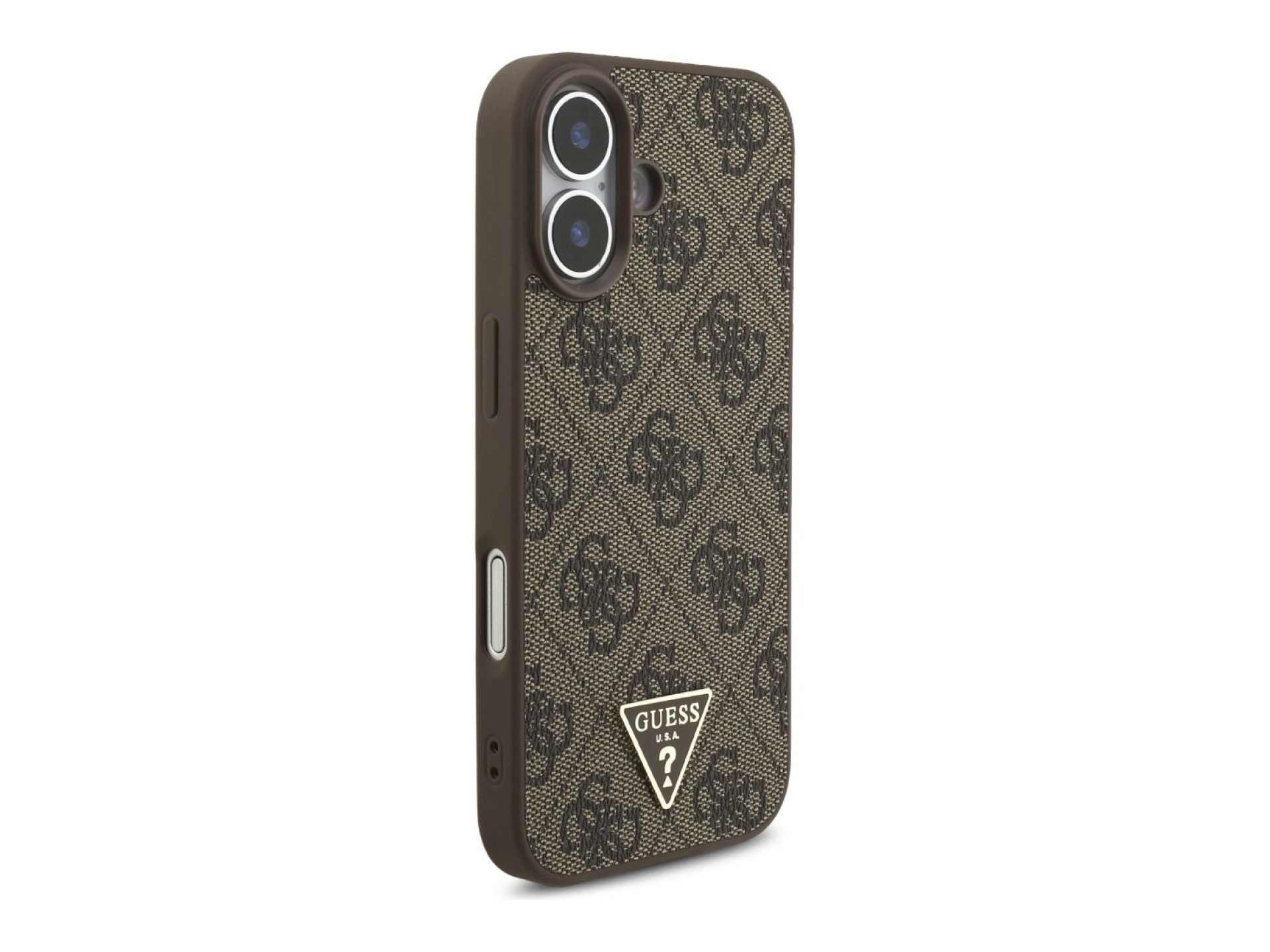 Capa Guess 4G Strap Triangle Logo MagSafe para iPhone 17 - castanho