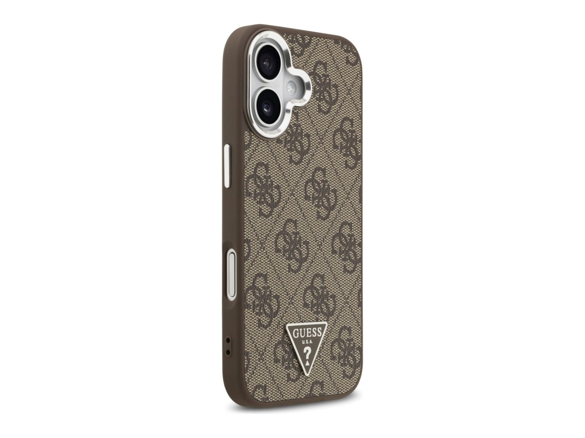 Funda Guess 4G Triangle Logo MagSafe para iPhone 17 - marrón