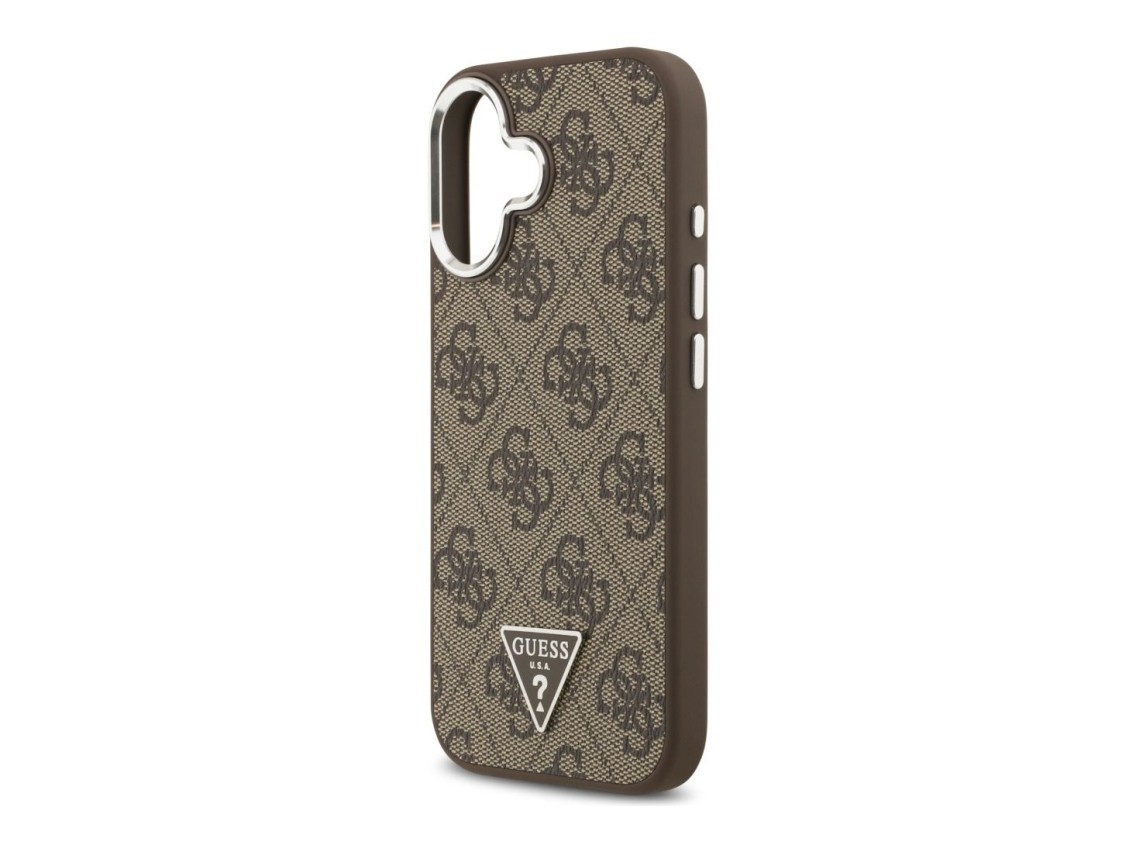 Funda Guess 4G Triangle Logo MagSafe para iPhone 17 - marrón