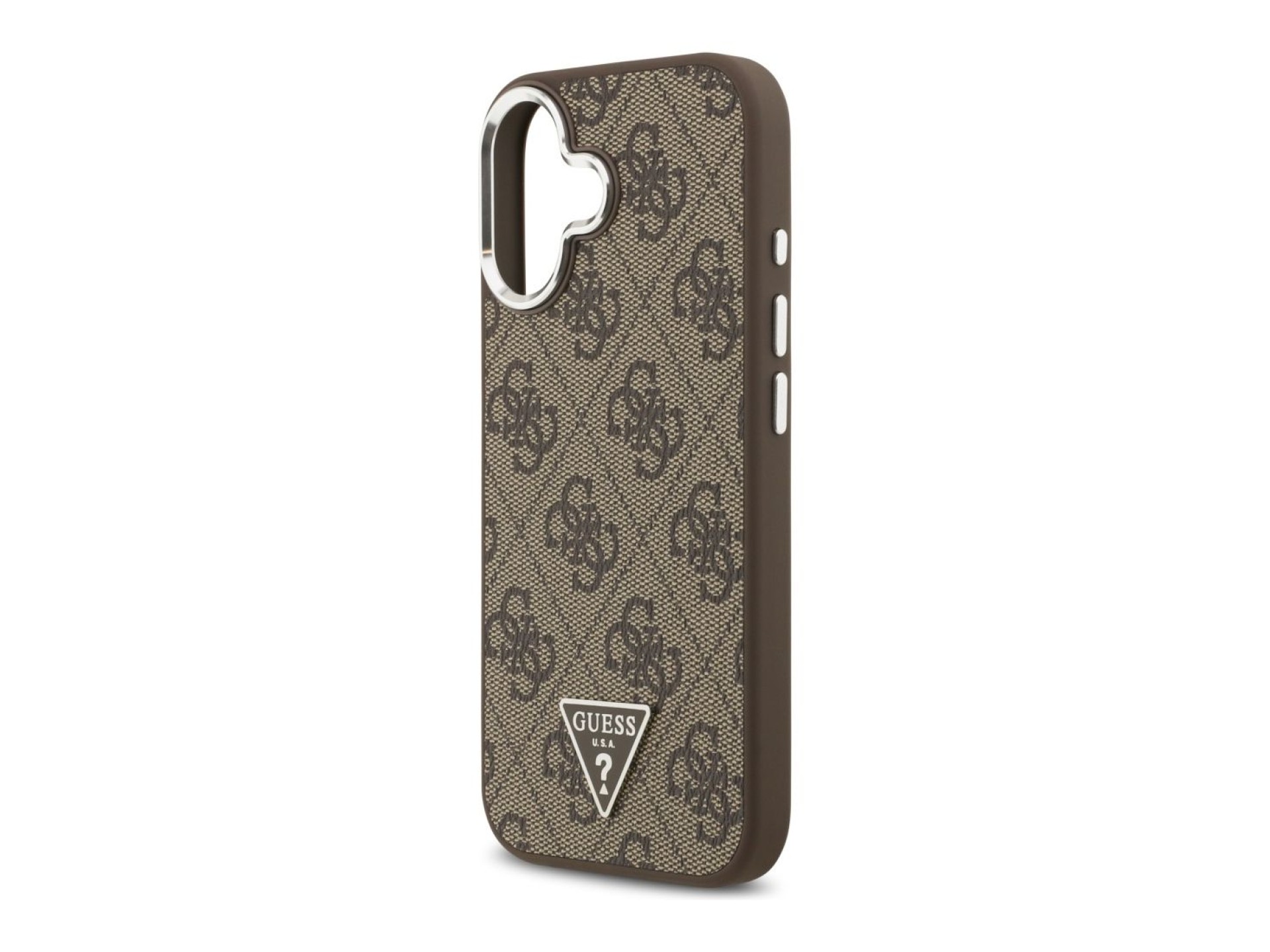 Funda Guess 4G Triangle Logo MagSafe para iPhone 17 - marrón