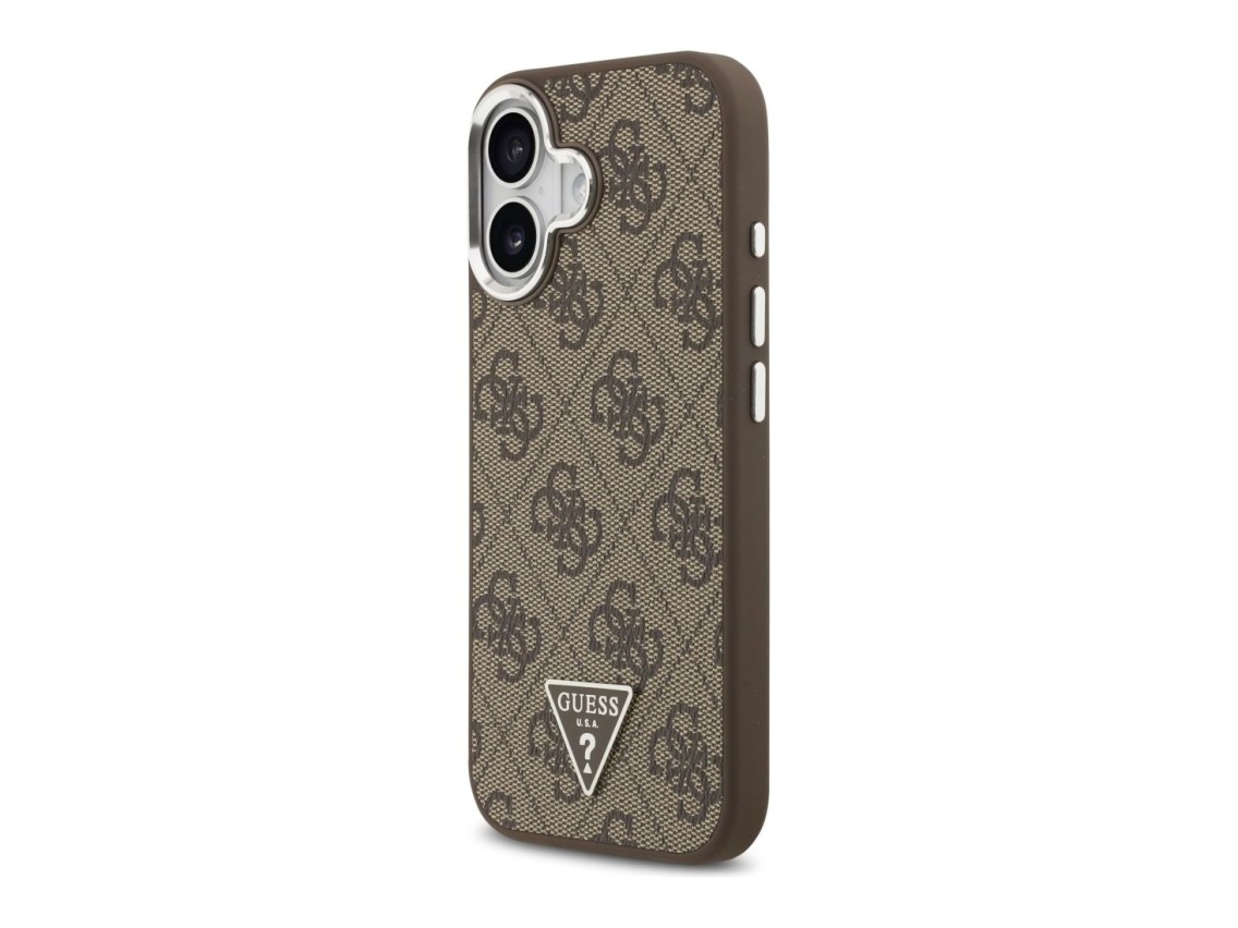 Funda Guess 4G Triangle Logo MagSafe para iPhone 17 - marrón