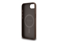 Funda Guess 4G Circle Classic Logo MagSafe para iPhone 16e - marr�n