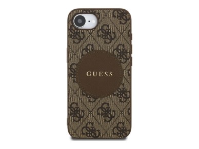 Guess 4G Circle Classic Logo MagSafe case for iPhone 16e - brown Guess 4G Circle Classic Logo MagSafe case for iPhone 16e - brown