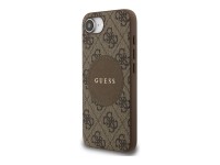 Funda Guess 4G Circle Classic Logo MagSafe para iPhone 16e - marr�n