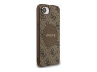 Funda Guess 4G Circle Classic Logo MagSafe para iPhone 16e - marr�n
