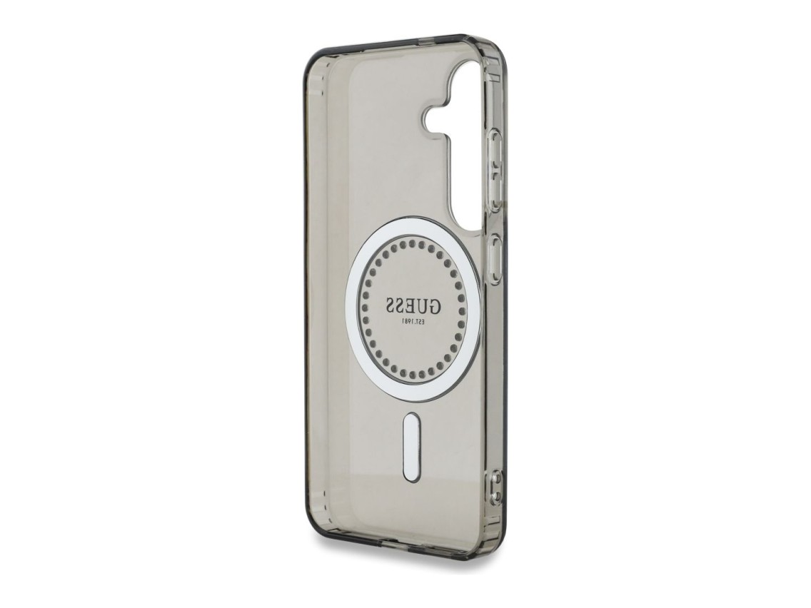 Guess Rhinestones Printed Classic Logo MagSafe Samsung Galaxy S25 case black