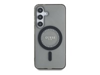 Guess Rhinestones Printed Classic Logo MagSafe Samsung Galaxy S25 case black