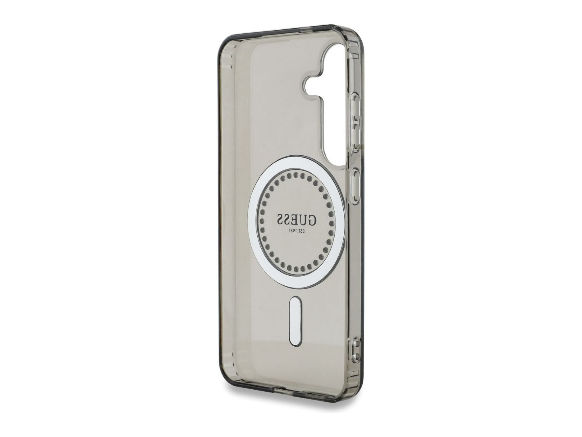 Guess Rhinestones Printed Classic Logo MagSafe Samsung Galaxy S25 case black